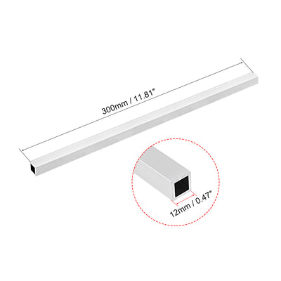 Harfington Uxcell 6063 Aluminum Square Tubes, Seamless Straight Pipe Tubing