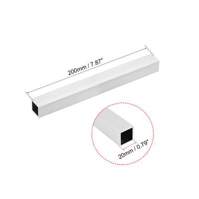 Harfington Uxcell 6063 Aluminum Square Tubes, Seamless Straight Pipe Tubing