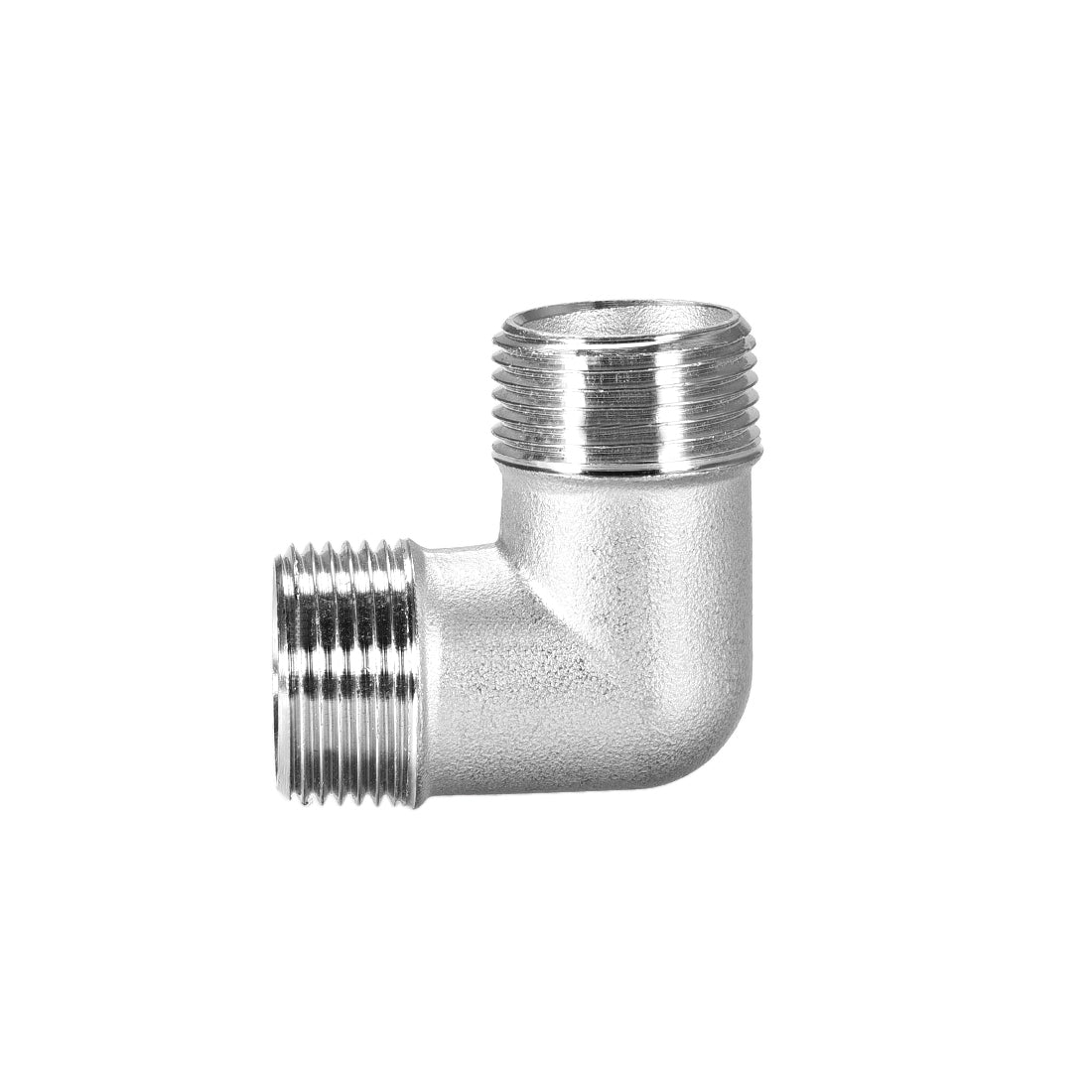 uxcell Uxcell 304 Edelstahl Gussrohrverbindung 90 Grad 3/4 BSPT Stecker X 3/4 BSPT Außengewinde