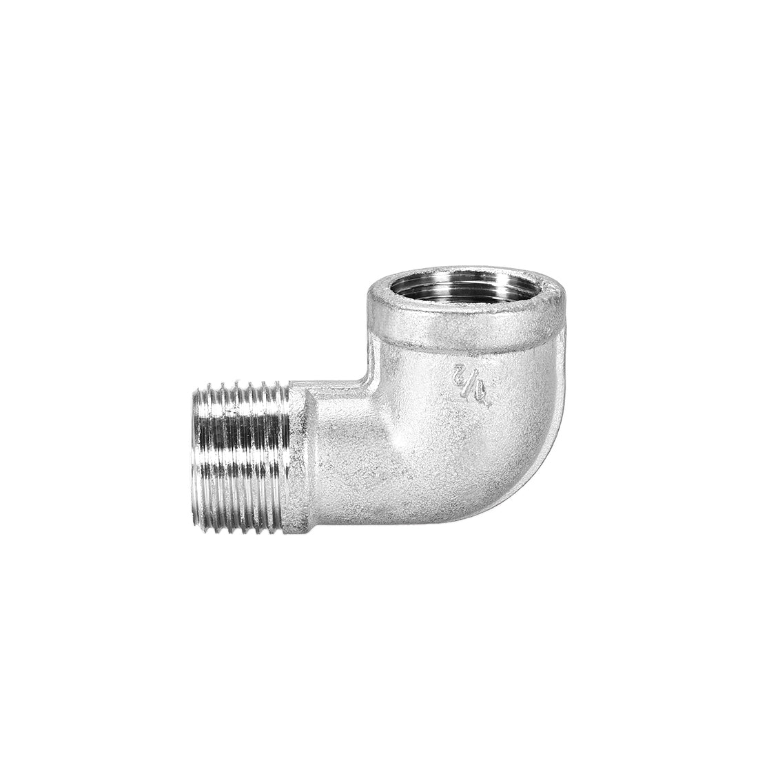 uxcell Uxcell Stainless Steel 201 Pipe Fittings Elbow 1/2BSPT Female x 1/2BSPT Male