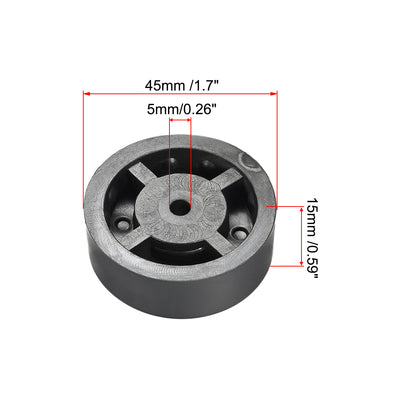 Harfington Uxcell 4 Pcs D45xH15mm Rubber Feet Anti-Vibration Base Pad Stand for Speaker Guitar Amplifier HiFi