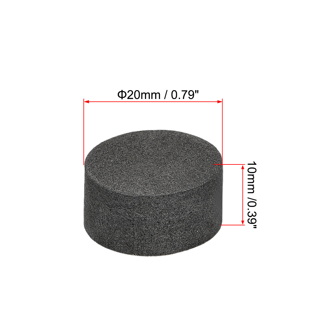 uxcell Uxcell 8 Pcs Single Sided D20xH10mm Foam Feet Non Slip Pads for Speaker Guitar Amplifier HiFi