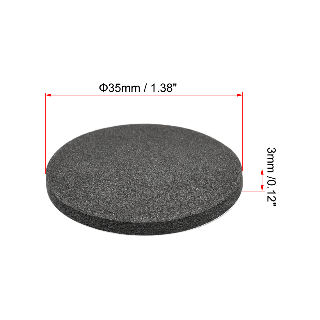 uxcell Uxcell 8 Pcs Single Sided D35xH3mm Foam Feet Non Slip Pads for Speaker Guitar Amplifier HiFi Black