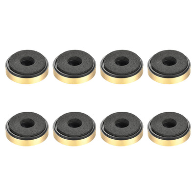 Harfington Uxcell 8 Pcs D30xH8mm Plastic Feet Anti-Vibration Base Pad Stand for Speaker Guitar Amplifier HiFi Gold Tone