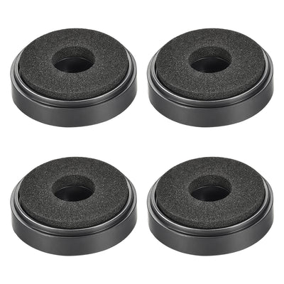 Harfington Uxcell 4 Pcs D30xH8mm Plastic Feet Anti-Vibration Base Pad Stand for Speaker Guitar Amplifier HiFi Black