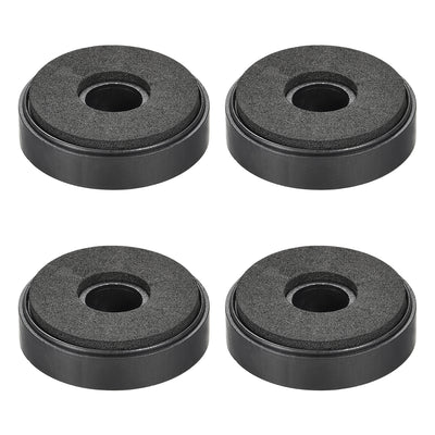 Harfington Uxcell 4 Pcs D30xH8mm Plastic Feet Anti-Vibration Base Pad Stand for Speaker Guitar Amplifier HiFi Black