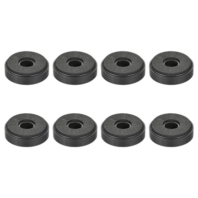 Harfington Uxcell 8 Pcs D40xH11.35mm Plastic Feet Anti-Vibration Base Pad Stand for Speaker Guitar Amplifier HiFi Black