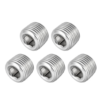 Harfington Uxcell Hex Countersunk Plug Stainless Steel Pipe Fitting Male Thread Socket Pipe Adapter Connector