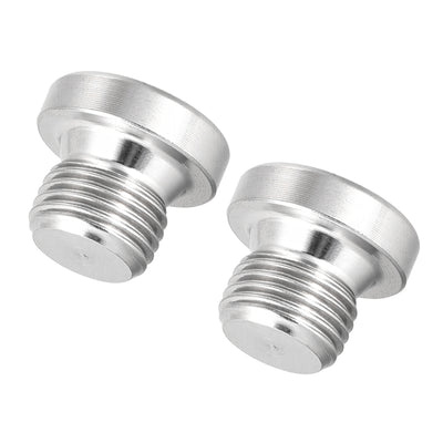 Harfington Uxcell Countersunk Plug Internal Hex Head Socket with Flange - G1/2 Male Stainless Steel Pipe Fitting Thread 2Pcs