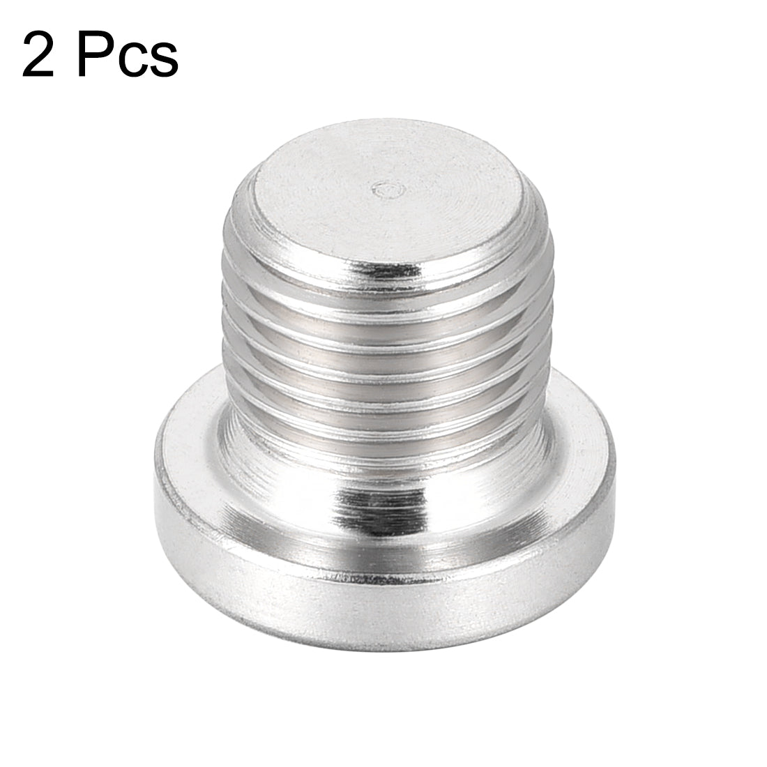 Uxcell Uxcell Countersunk Plug Internal Hex Head Socket with Flange - G1/2 Male Stainless Steel Pipe Fitting Thread 2Pcs