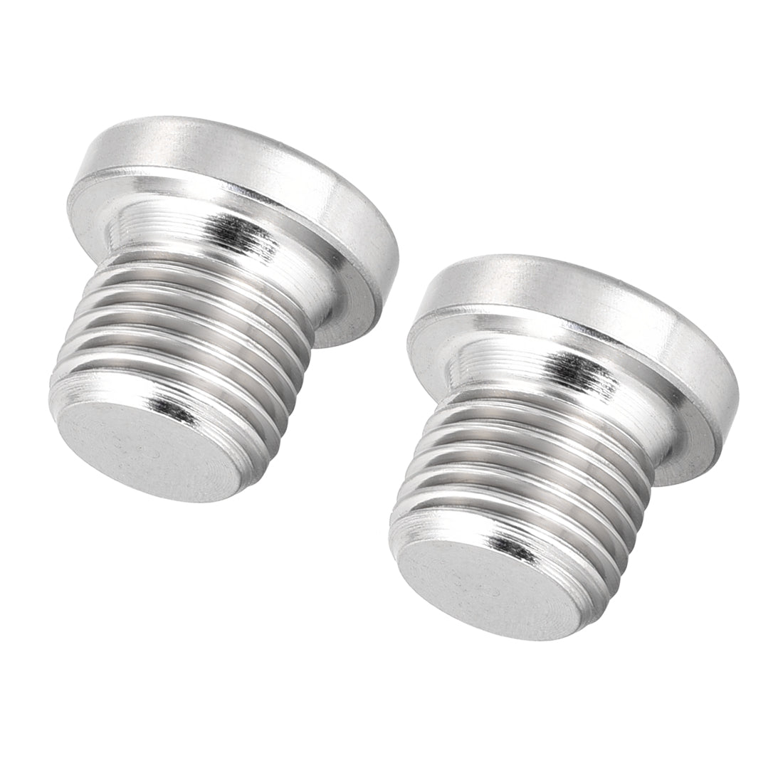 Uxcell Uxcell Countersunk Plug Internal Hex Head Socket with Flange - G1/2 Male Stainless Steel Pipe Fitting Thread 2Pcs