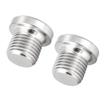 Harfington Uxcell Countersunk Plug Internal Hex Head Socket with Flange - G1/2 Male Stainless Steel Pipe Fitting Thread 2Pcs