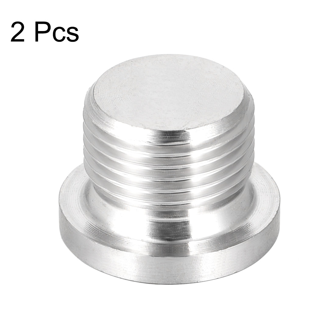 Uxcell Uxcell Countersunk Plug Internal Hex Head Socket with Flange - G1/2 Male Stainless Steel Pipe Fitting Thread 2Pcs