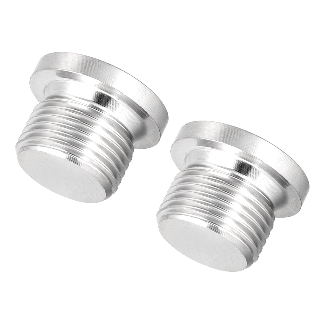 Uxcell Uxcell Countersunk Plug Internal Hex Head Socket with Flange - G1/2 Male Stainless Steel Pipe Fitting Thread 2Pcs