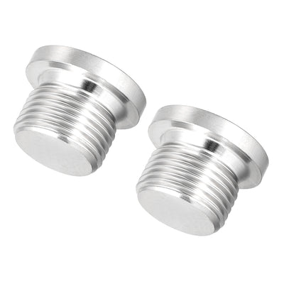 Harfington Uxcell Countersunk Plug Internal Hex Head Socket with Flange - G1/2 Male Stainless Steel Pipe Fitting Thread 2Pcs