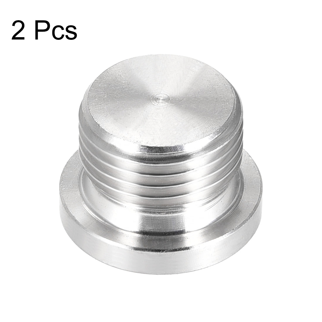 Uxcell Uxcell Countersunk Plug Internal Hex Head Socket with Flange - G1/2 Male Stainless Steel Pipe Fitting Thread 2Pcs