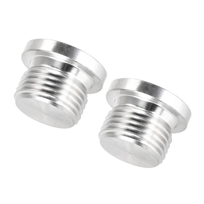 Harfington Uxcell Countersunk Plug Internal Hex Head Socket with Flange - G1/2 Male Stainless Steel Pipe Fitting Thread 2Pcs