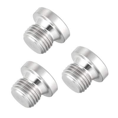 Harfington Uxcell Countersunk Plug Internal Hex Head Socket with Flange - M16 x 1.5 Male Stainless Steel Pipe Fitting Thread 3Pcs