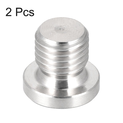 Harfington Uxcell Countersunk Plug Internal Hex Head Socket with Flange - M12 x 1.5 Male Stainless Steel Pipe Fitting Thread 2Pcs