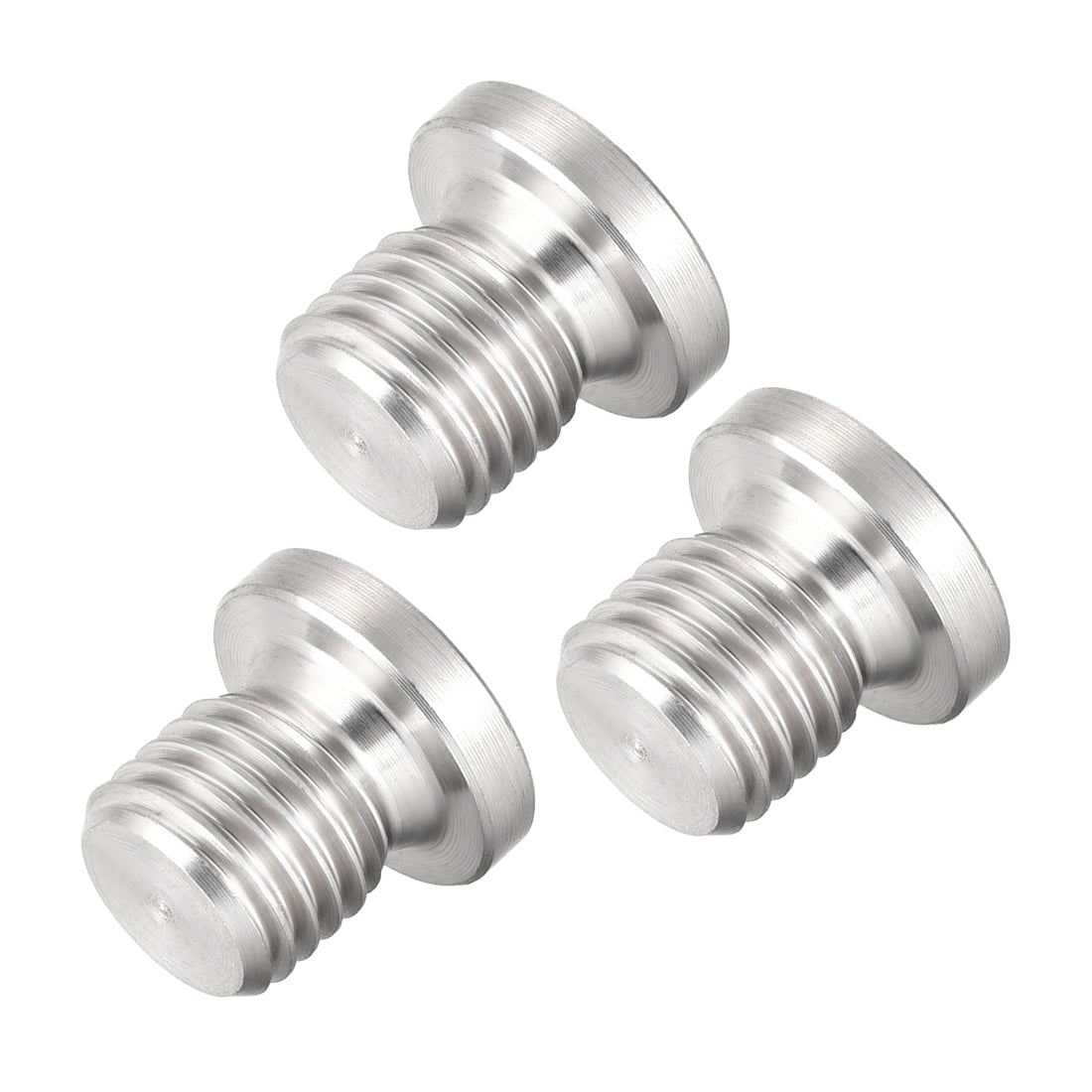 Uxcell Uxcell Countersunk Plug Internal Hex Head Socket with Flange - M16 x 1.5 Male Stainless Steel Pipe Fitting Thread 3Pcs