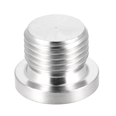 Harfington Uxcell Countersunk Plug Internal Hex Head Socket with Flange - M22 x 1.5 Male Stainless Steel Pipe Fitting Thread