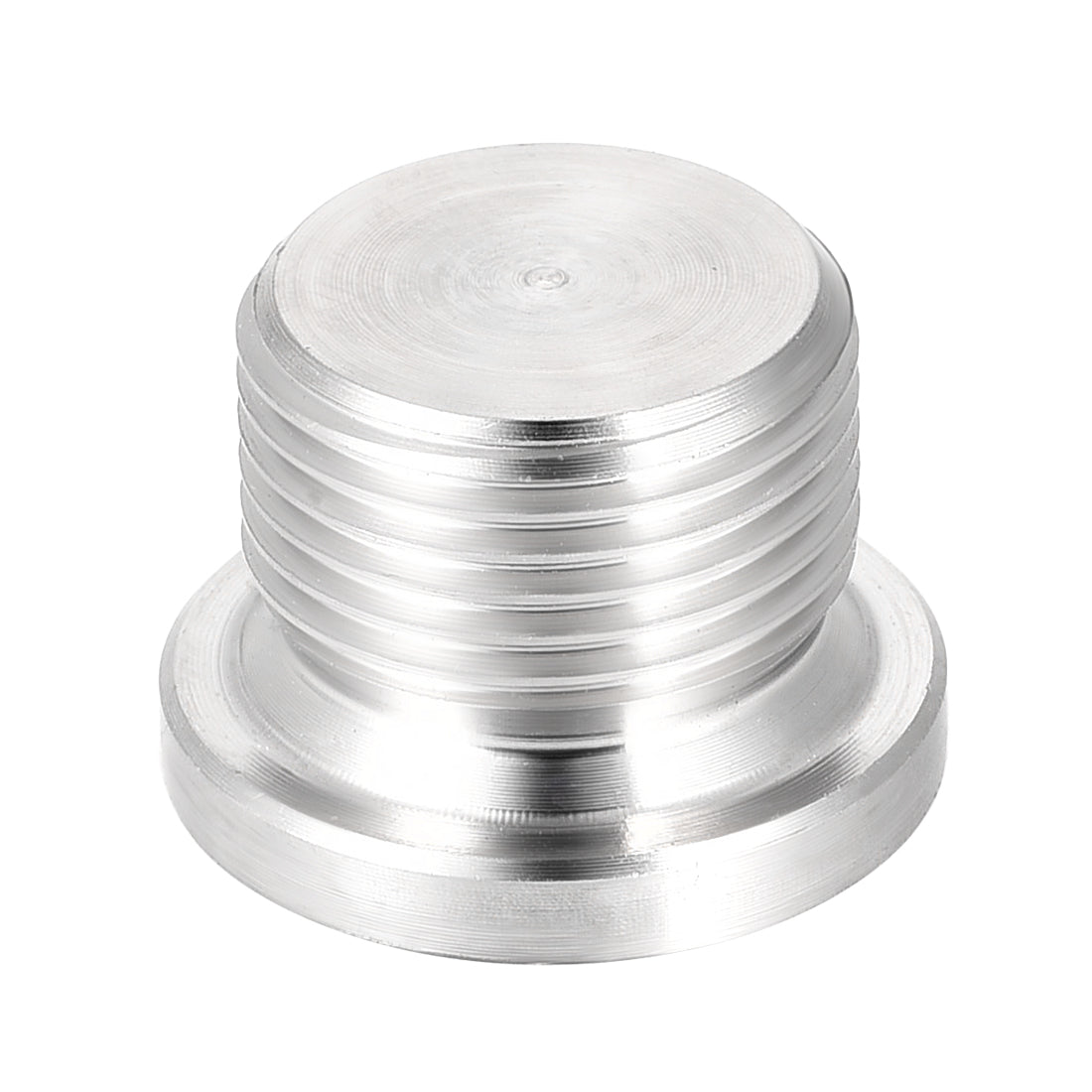 Uxcell Uxcell Countersunk Plug Internal Hex Head Socket with Flange - M22 x 1.5 Male Stainless Steel Pipe Fitting Thread