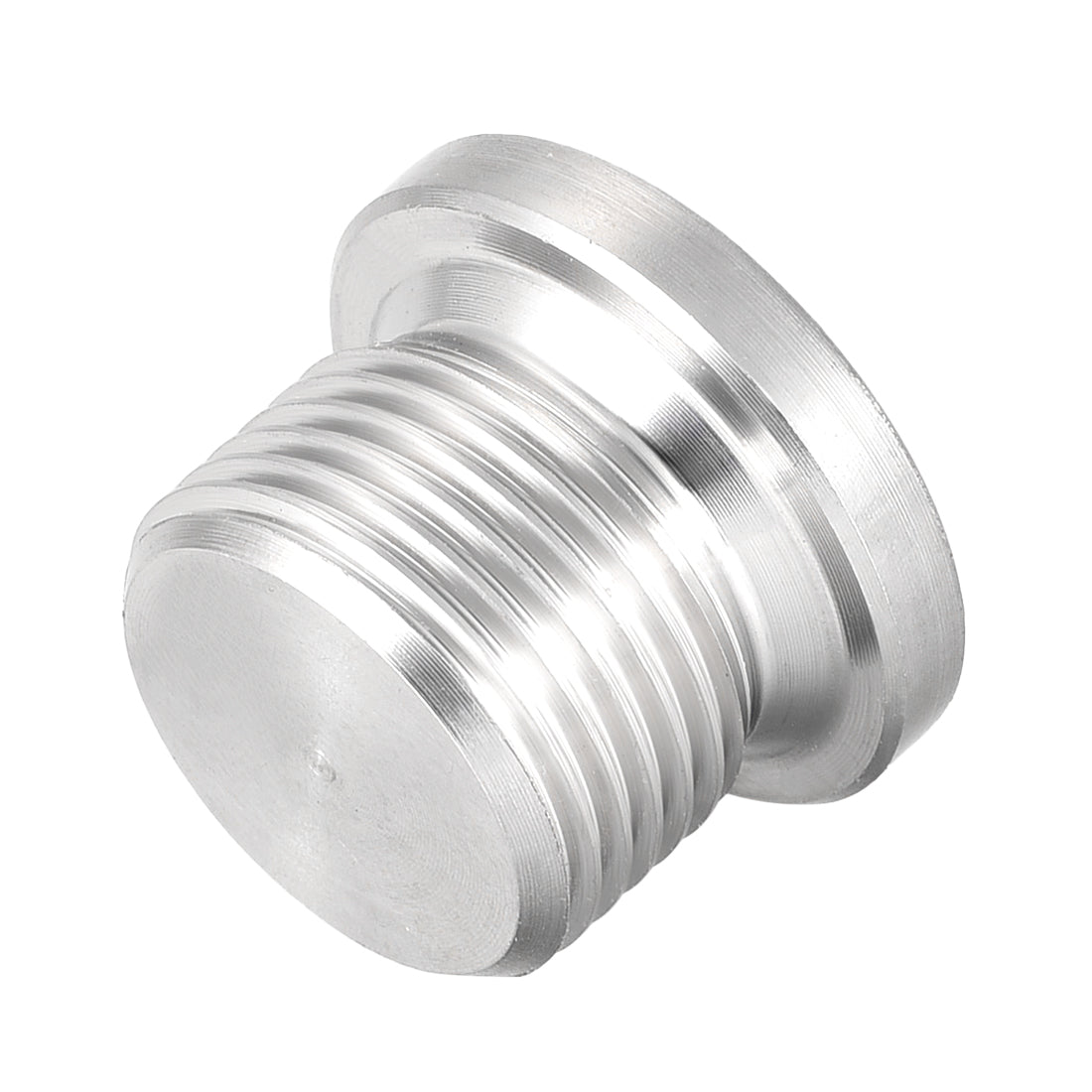 Uxcell Uxcell Countersunk Plug Internal Hex Head Socket with Flange - M22 x 1.5 Male Stainless Steel Pipe Fitting Thread