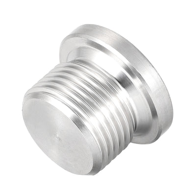 Harfington Uxcell Countersunk Plug Internal Hex Head Socket with Flange - M22 x 1.5 Male Stainless Steel Pipe Fitting Thread