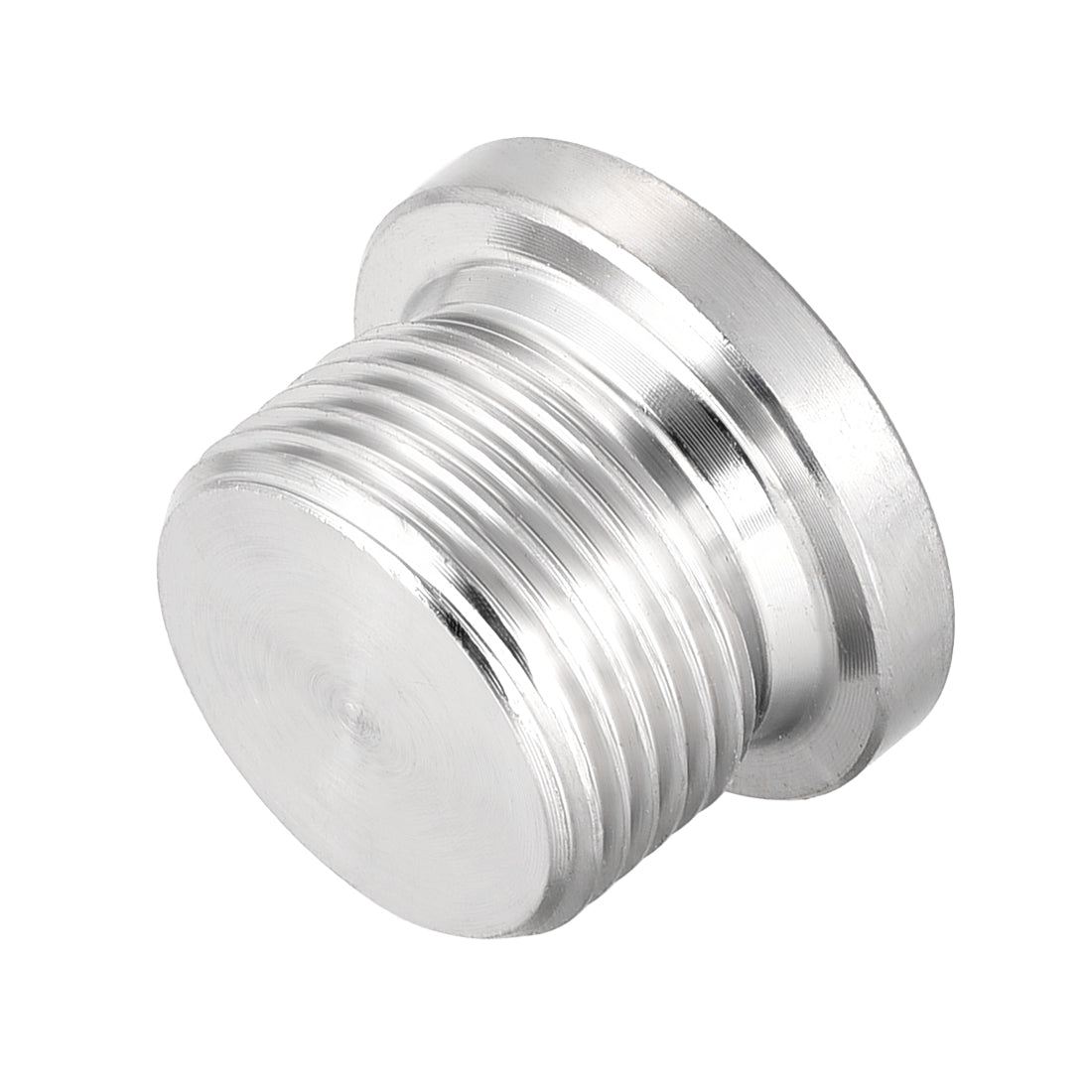 Uxcell Uxcell Countersunk Plug Internal Hex Head Socket with Flange - M22 x 1.5 Male Stainless Steel Pipe Fitting Thread