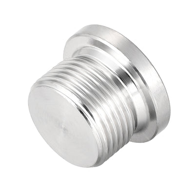 Harfington Uxcell Countersunk Plug Internal Hex Head Socket with Flange - M22 x 1.5 Male Stainless Steel Pipe Fitting Thread