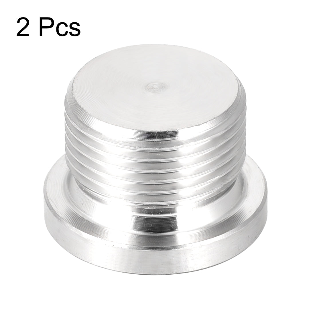 Uxcell Uxcell Countersunk Plug Internal Hex Head Socket with Flange - M12 x 1.5 Male Stainless Steel Pipe Fitting Thread 2Pcs