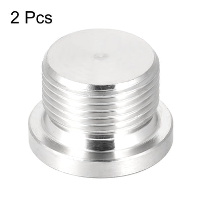 Harfington Uxcell Countersunk Plug Internal Hex Head Socket with Flange - M12 x 1.5 Male Stainless Steel Pipe Fitting Thread 2Pcs