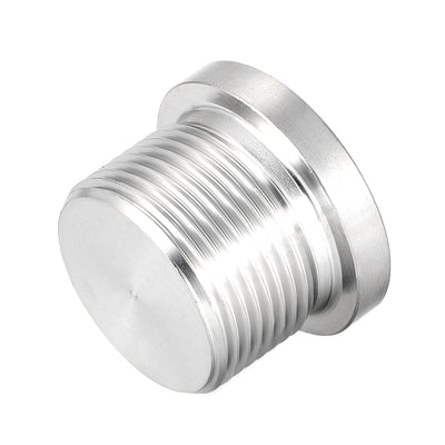 Harfington Uxcell Countersunk Plug Internal Hex Head Socket with Flange - M22 x 1.5 Male Stainless Steel Pipe Fitting Thread