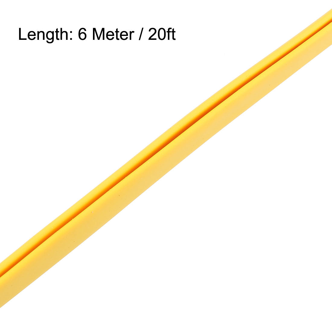 uxcell Uxcell Edge Trim U Seal Yellow Rubber Fits 1/256"- 3/64" Edge 20 Feet Length