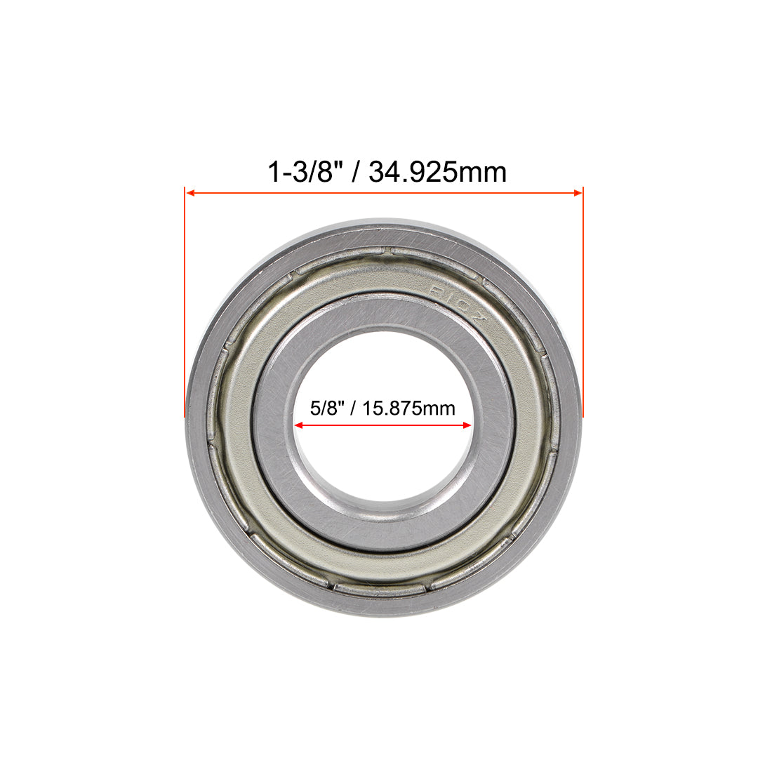 uxcell Uxcell Deep Groove Ball Bearings Z2 Double Shielded Chrome Steel Roller