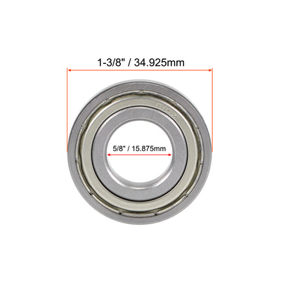 Harfington Uxcell Deep Groove Ball Bearings Z2 Double Shielded Chrome Steel Roller