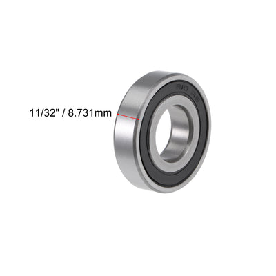 Harfington Uxcell Deep Groove Ball Bearings Inch Double Sealed Chrome Steel ABEC-1 Z2