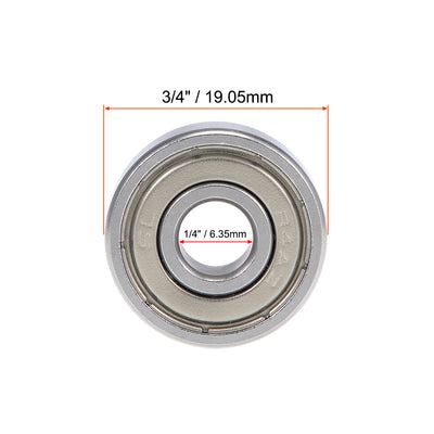 Harfington Uxcell Deep Groove Ball Bearing Double Shielded Z2 Bearings