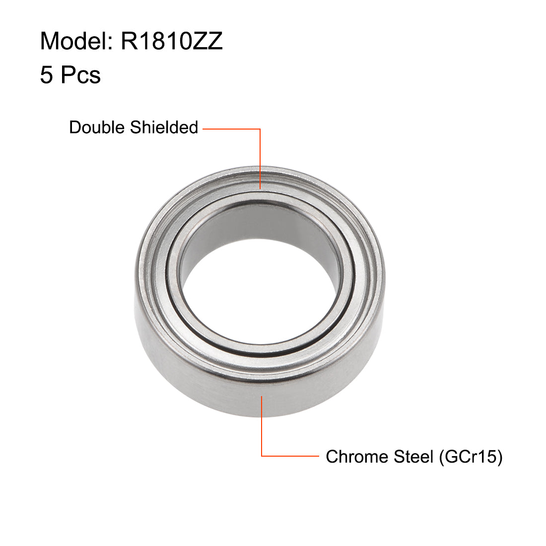 uxcell Uxcell Deep Groove Ball Bearing Double Shielded Z2 Bearings