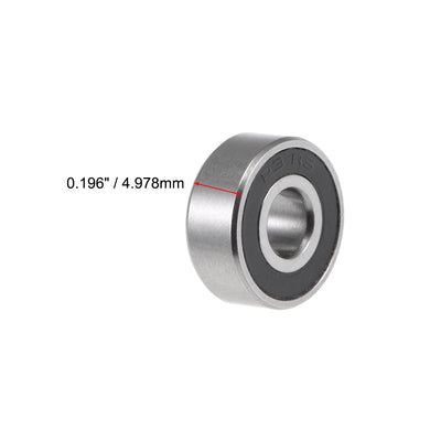 Harfington Uxcell Deep Groove Ball Bearings Inch Double Sealed Chrome Steel ABEC-1 Z2