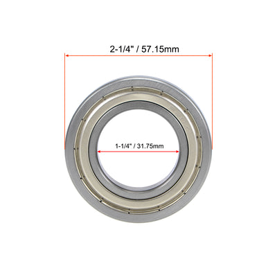 Harfington Uxcell Deep Groove Ball Bearings Z2 Double Shielded Chrome Steel Roller