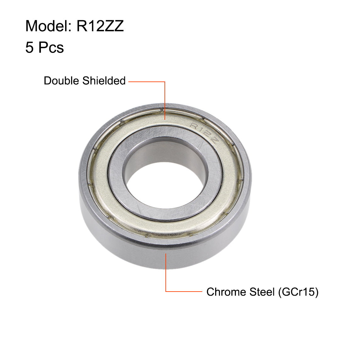 uxcell Uxcell Deep Groove Ball Bearing Double Shielded Z2 Bearings