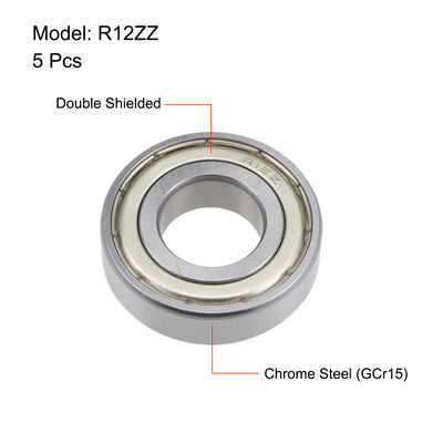 Harfington Uxcell Deep Groove Ball Bearing Double Shielded Z2 Bearings