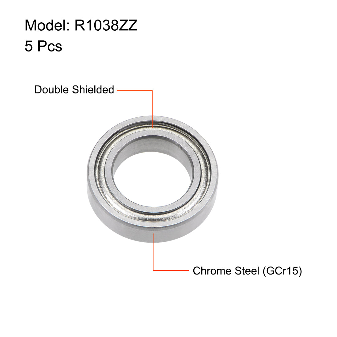 uxcell Uxcell Deep Groove Ball Bearing Double Shielded Z2 Bearings