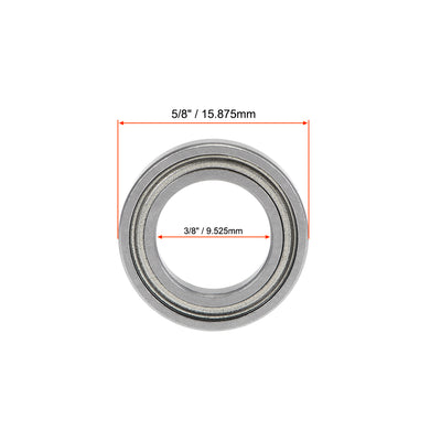 Harfington Uxcell Deep Groove Ball Bearing Double Shielded Z2 Bearings