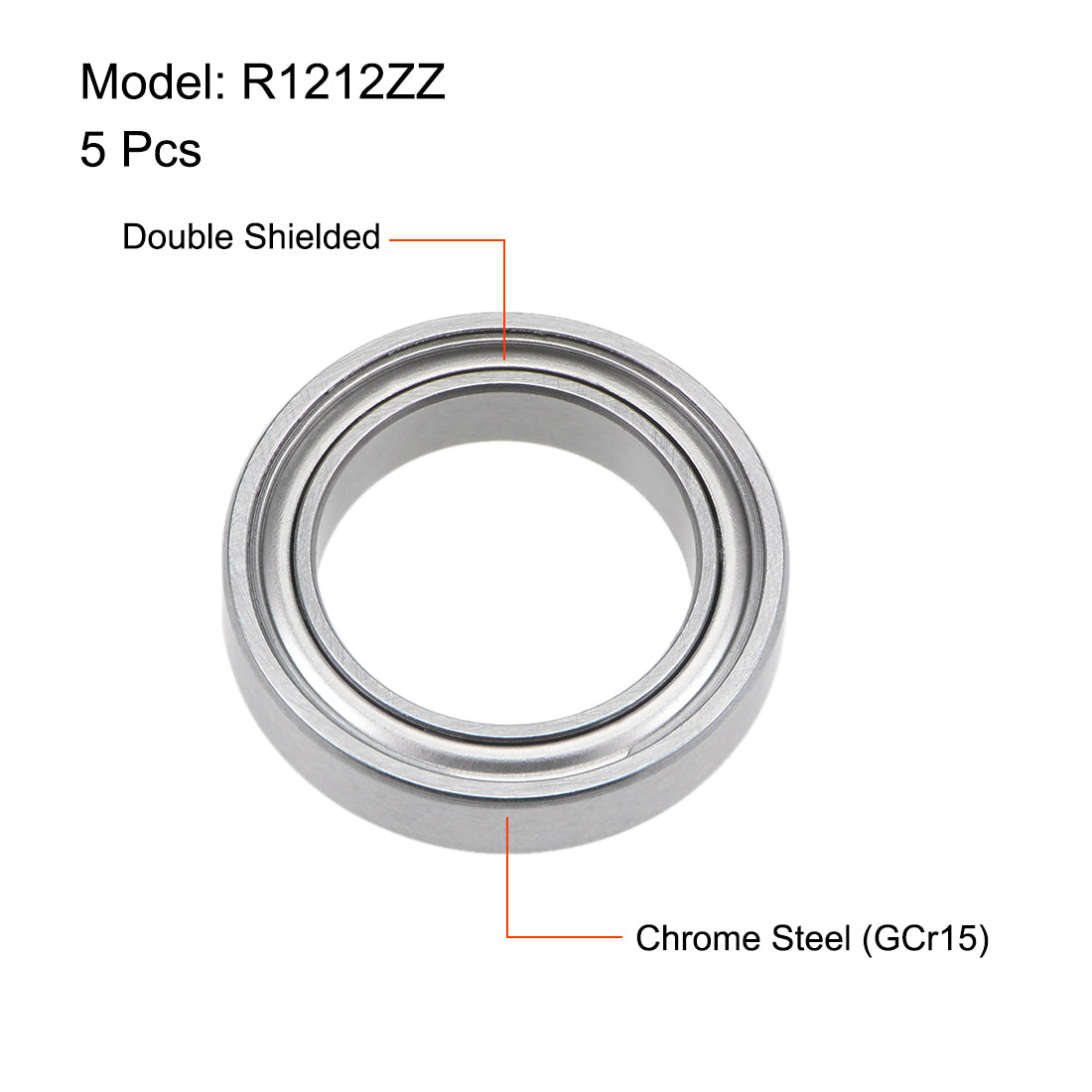 uxcell Uxcell Deep Groove Ball Bearing Double Shielded Z2 Bearings