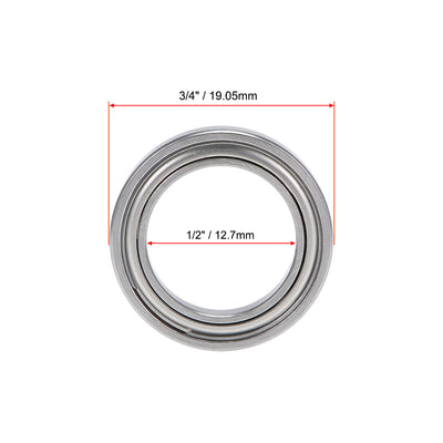 Harfington Uxcell Deep Groove Ball Bearing Double Shielded Z2 Bearings