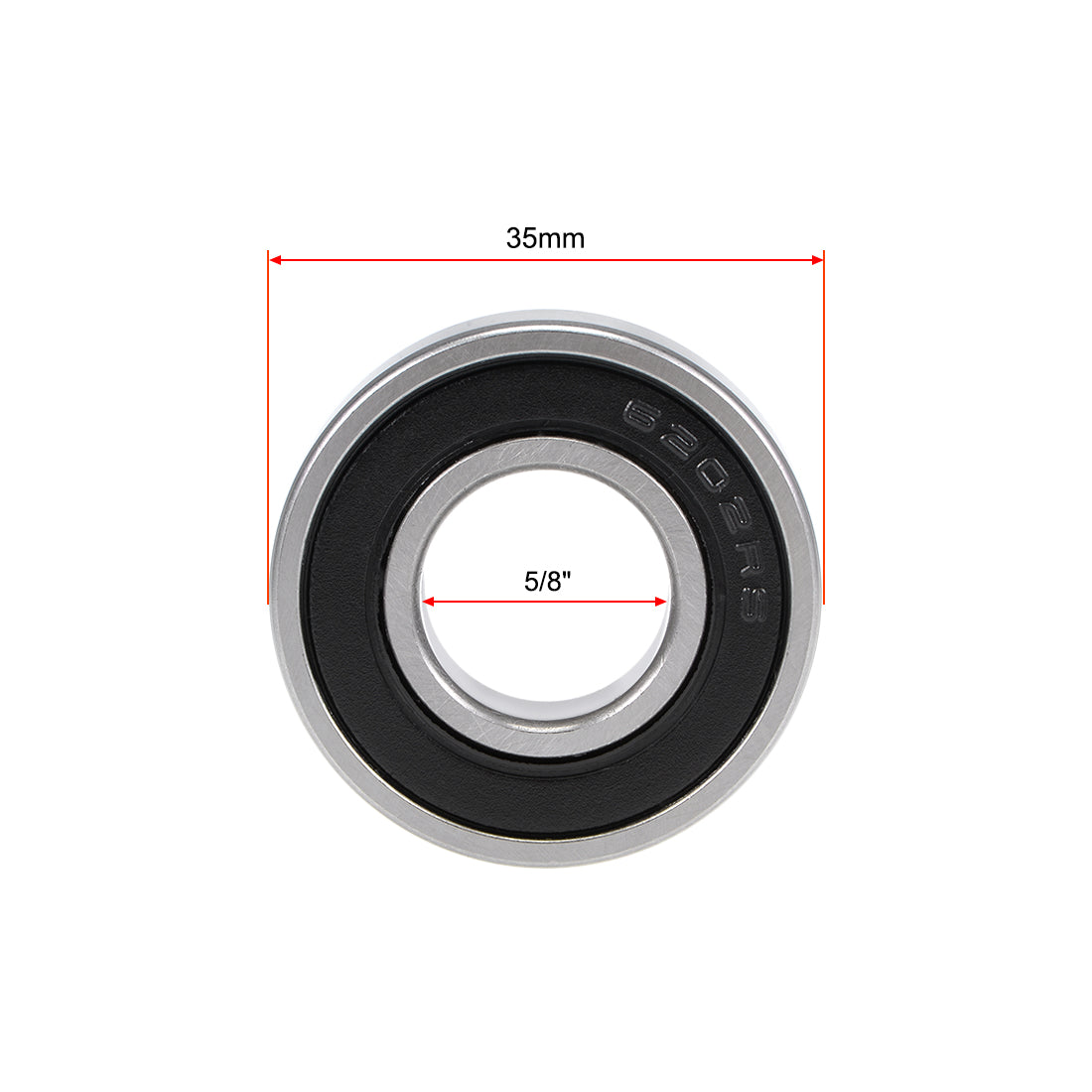 uxcell Uxcell Deep Groove Ball Bearings Inch Double Sealed Chrome Steel ABEC-1 Z2