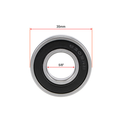 Harfington Uxcell Deep Groove Ball Bearings Inch Double Sealed Chrome Steel ABEC-1 Z2