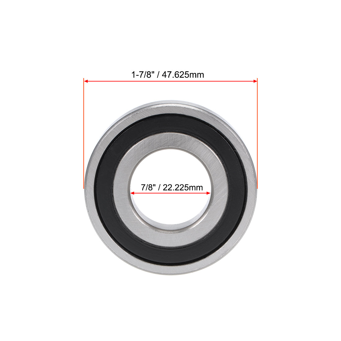 uxcell Uxcell Deep Groove Ball Bearings Inch Double Sealed Chrome Steel ABEC-1 Z2